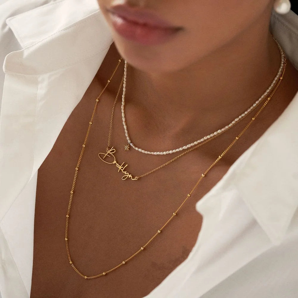 Collier Nom Personnalisé Minimaliste À Maillons Box